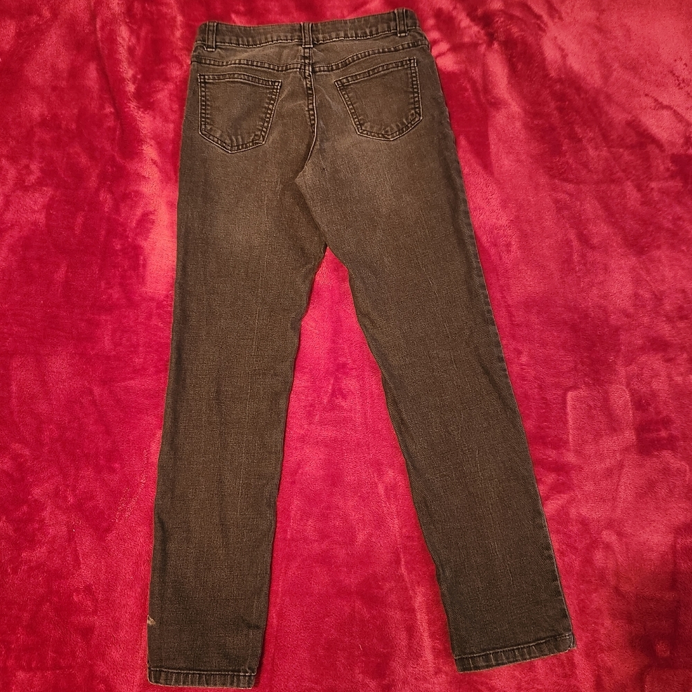 Vintage Denim Jeans Jeggings Black Stretch Fit Size 12